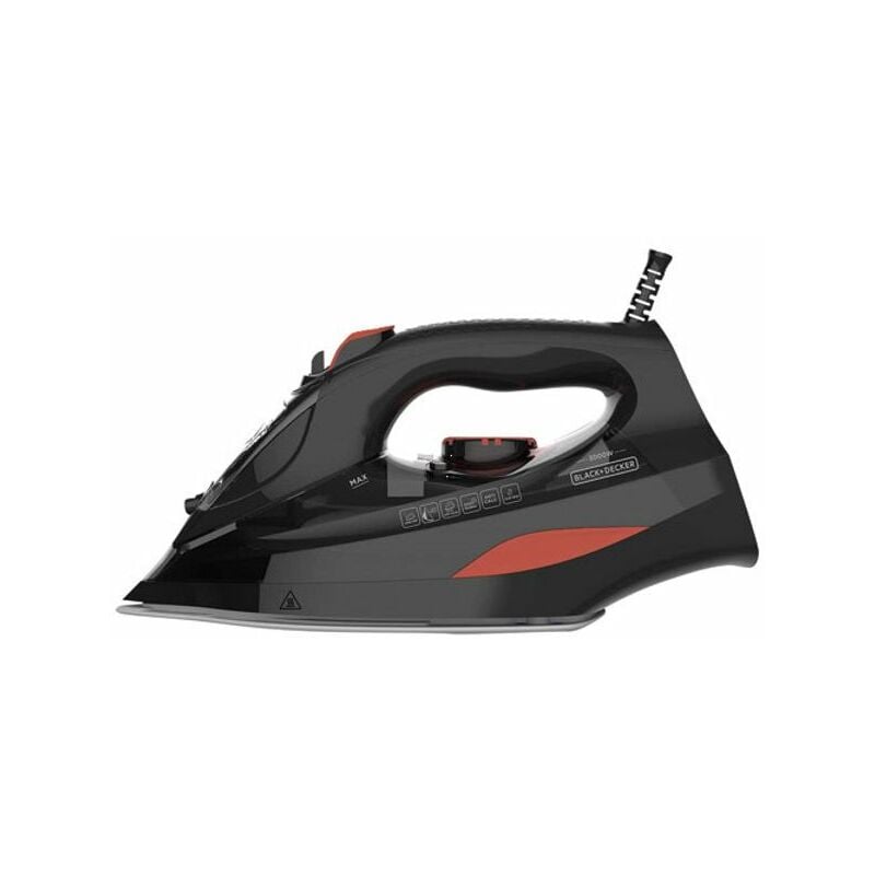 foto del prodotto black decker ferro 3000w 200gr min anticalcare piastra ceramica antigou bxir3000e black decker