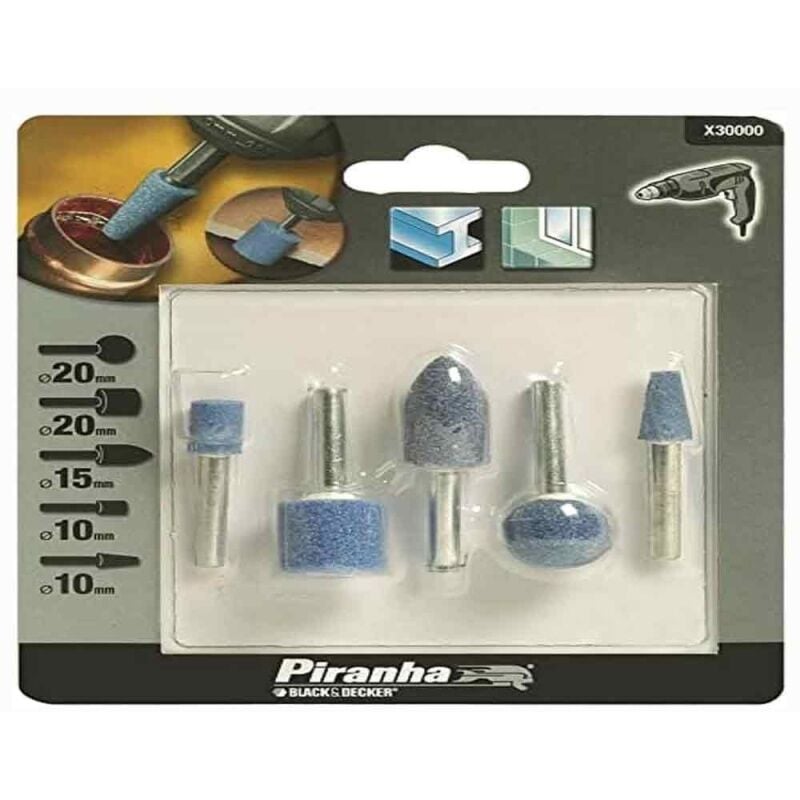 foto del prodotto black decker mole per smerigliatura set da 5 pz x30000 xj black decker