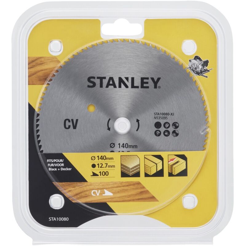 foto del prodotto black decker - piranha/stanley sta10080 (x10080) lama circolare crom. mm.140 stanley pz 1,0