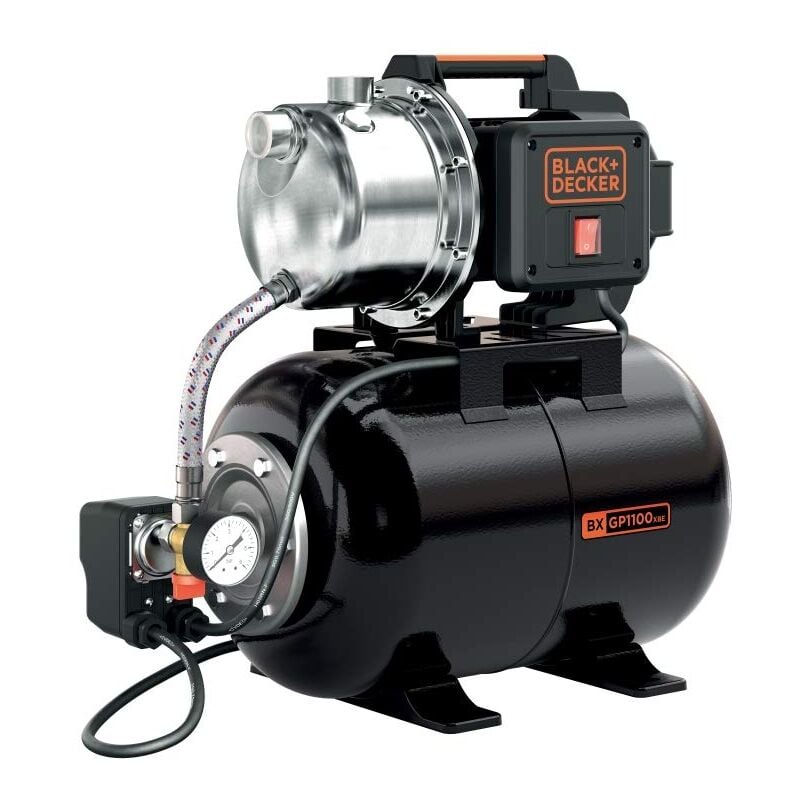 foto del prodotto black decker pompa autoadescante bxgp1100xbe con serbatoio per acque chiare 1100 w, portata max. 4.600 l h, prevalenza max. 45 m 