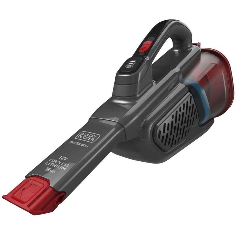foto del prodotto black decker pulizia aspirapolvere portatile a batteria 12v, color titanio rosso bhhv315j qw