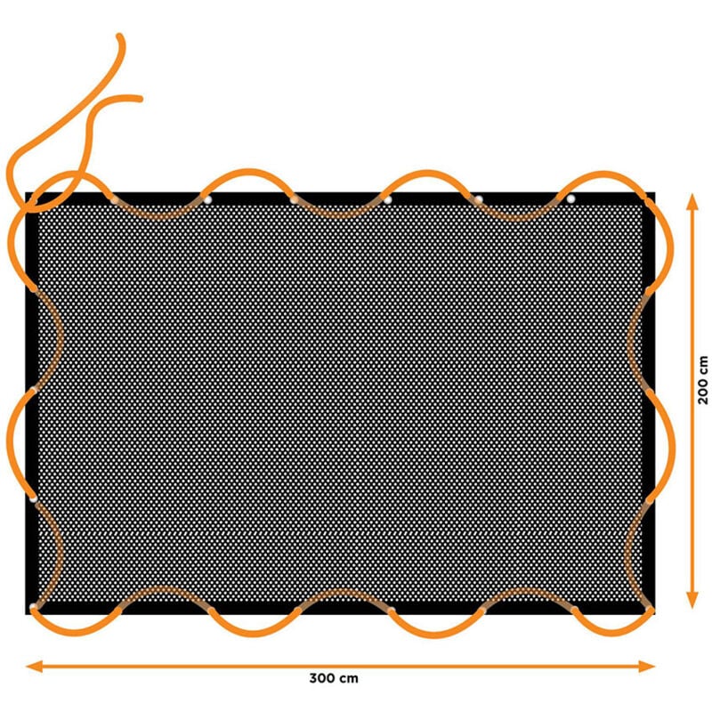 foto del prodotto black decker red di carico elastico, dimensioni 2x3m, con 14 occhielli. nero decker