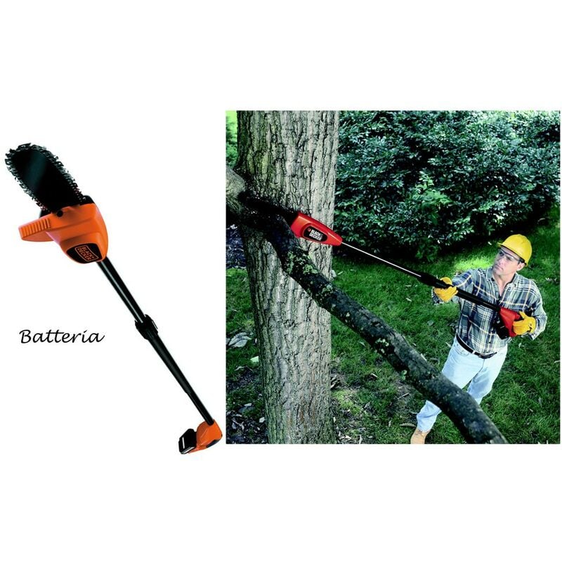 foto del prodotto black decker sega potatrice a batteria telescopica elettrica elettrosega potatore svettatoio