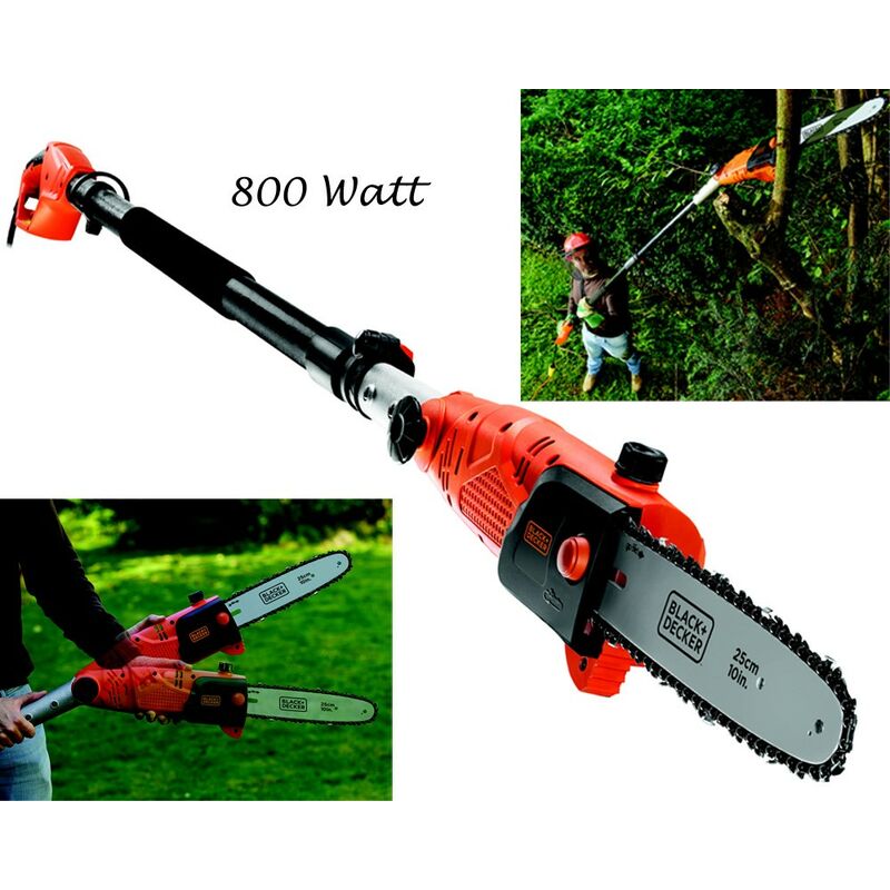 foto del prodotto black decker sega potatrice elettrica lama 25 telescopica elettrosega black decker pieghevole