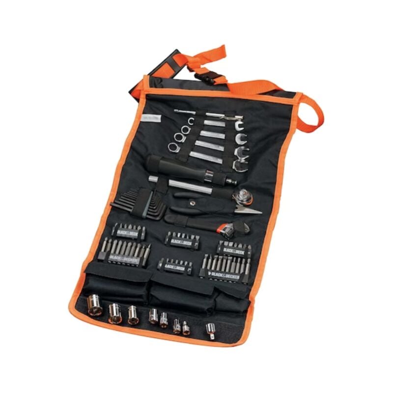 foto del prodotto black decker set attrezzi vari avvolgibile 77pz a7063 qz