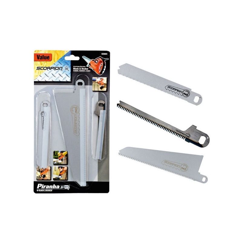 foto del prodotto black decker set di 3 lame scorpion per seghe elettriche
