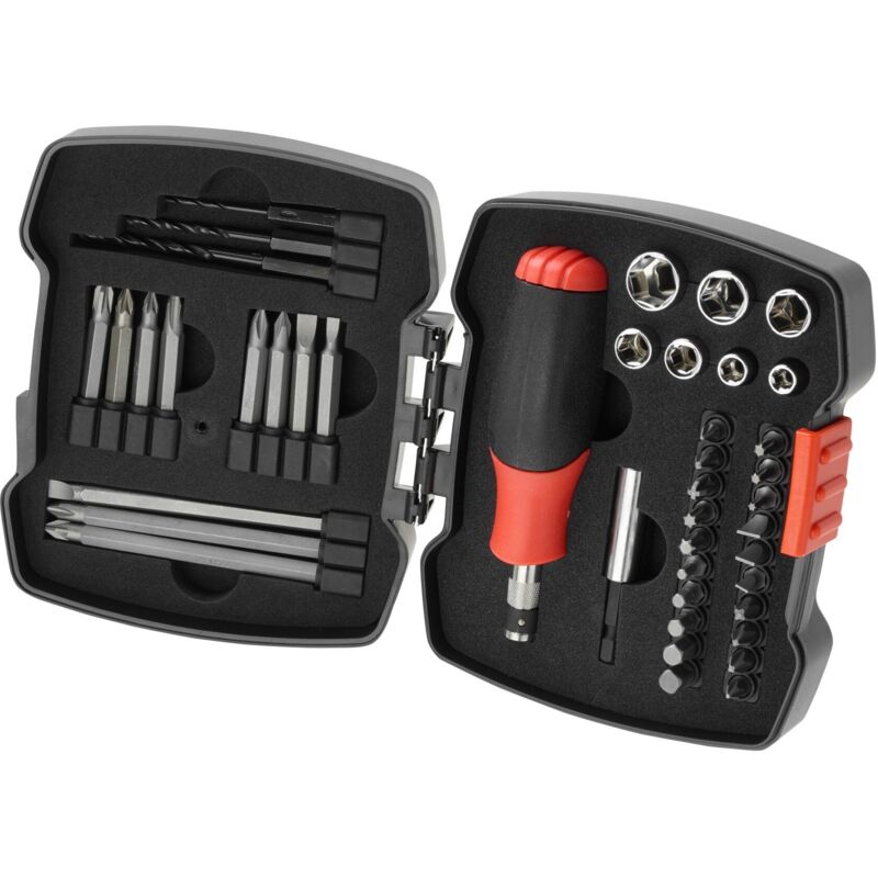 foto del prodotto black+decker set di cacciaviti a cricchetto manuali con punte (43 pezzi) a7175-xj