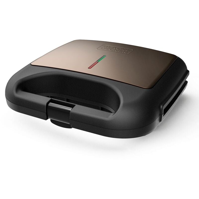foto del prodotto black decker tostiera bxsa752, 750w, piastre grill antiaderenti, 21,5x12,5 cm, luce a temperatura ideale, compatta e facile da riporre