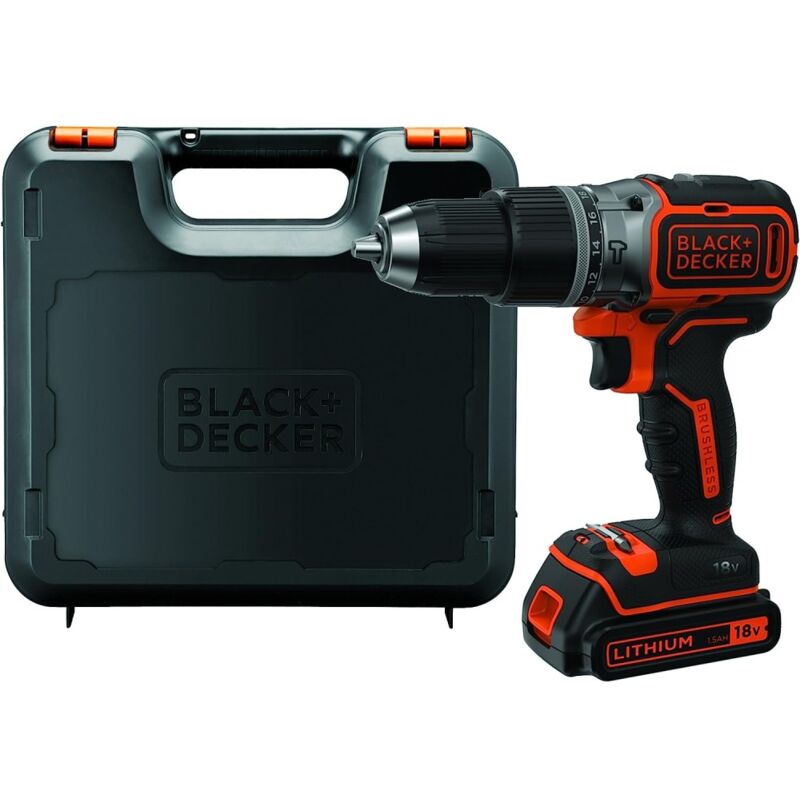foto del prodotto black decker trapano avvitatore a percussione brushless 18v 1,5ah