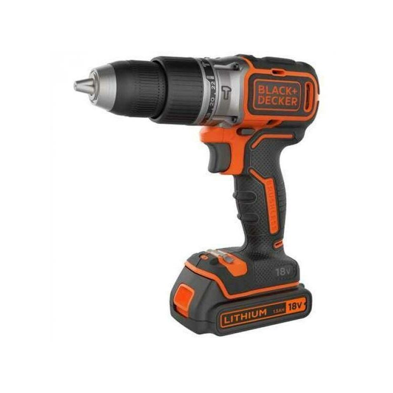 foto del prodotto black decker - trapano avvitatore a percussione brushless 18v 2 batterie valigetta bl188kb-qw
