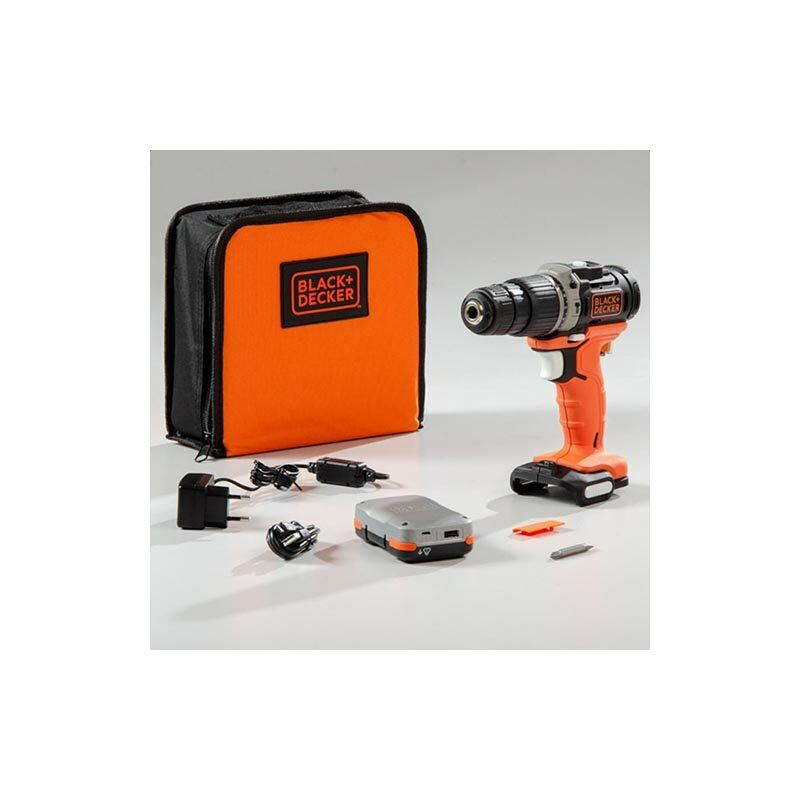 foto del prodotto black decker trapano avvitatore con batteria 12v 1,5 ah 1250 giri min bdchd12s1 kit