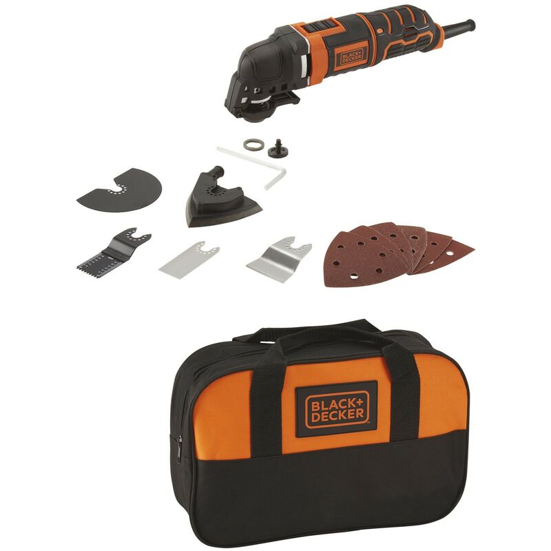 foto del prodotto black decker utensile multifunzione 300w in borsa portautensili black decker mt300sa2