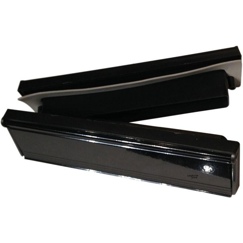 foto del prodotto black finish sleeved letter box cover complete internal and external draught excluder