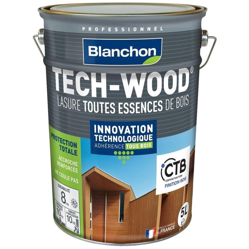 foto del prodotto blanchon 1220673 lasure tech wood 5l ch ne moyen pour toutes essences de bois