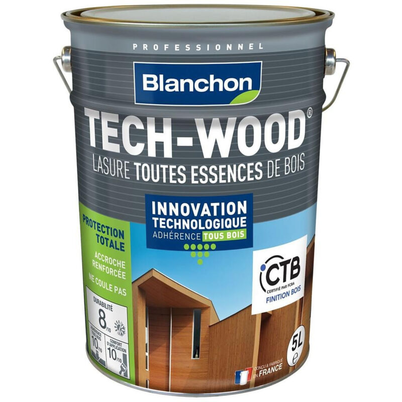 foto del prodotto blanchon tech wood 5l tintura per legno di rovere chiaro per tutte le specie legnose