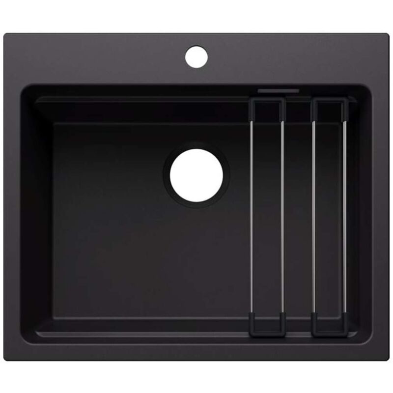 foto del prodotto blanco etagon 6 lavello in silgranit, 60x51 cm, con accessori, nero 527746