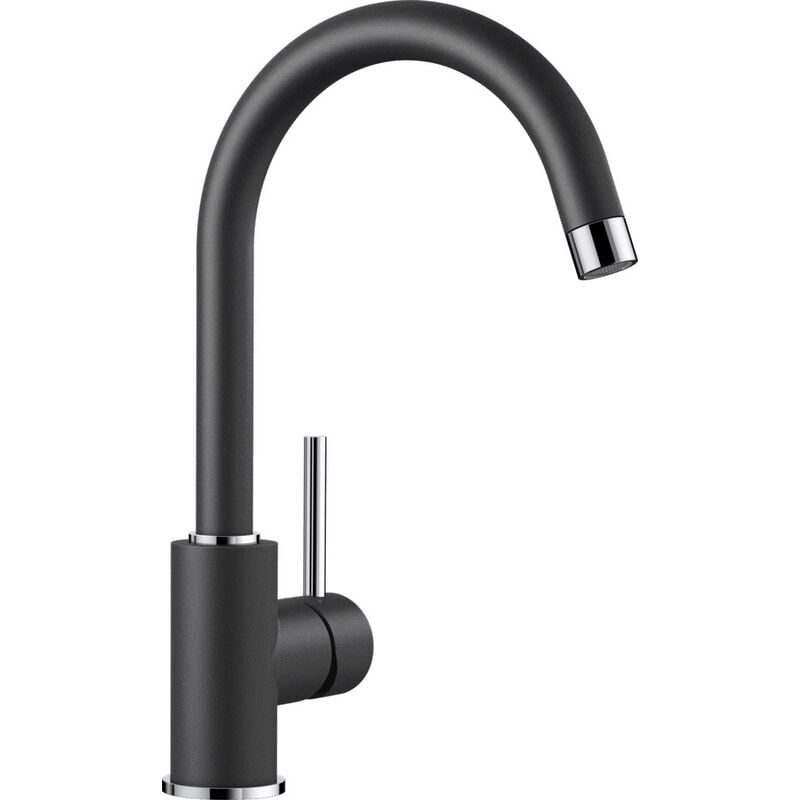 foto del prodotto blanco miscelatore mida silgranit look bocca girevole 360 , antracite 519415 