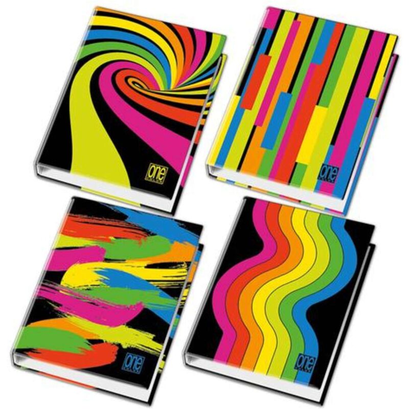 foto del prodotto blasetti one color black fluo raccoglitore copertina ad anelli maxi d.30 x6