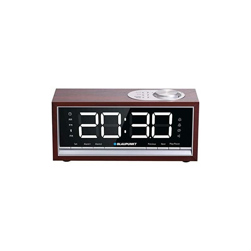 foto del prodotto blaupunkt cr60bt radio sveglia bluetooth legno marrone