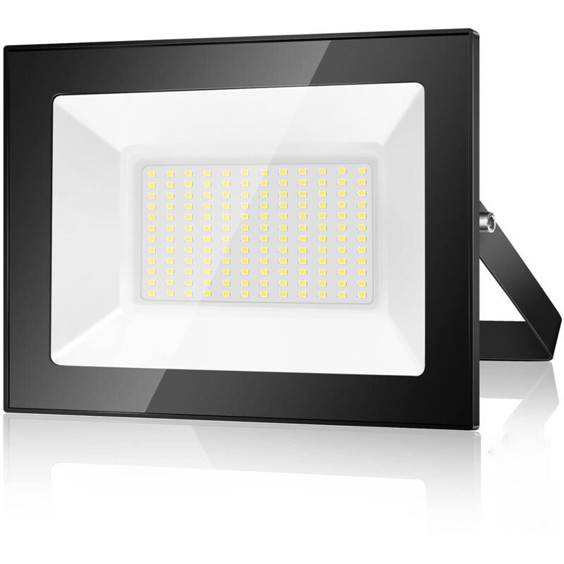 foto del prodotto bleosan proiettore led per esterni 100w 10000lm 6500k faretto led per esterni ip66 bianco freddo per patio, garage, giardino, terrazza, fabbrica