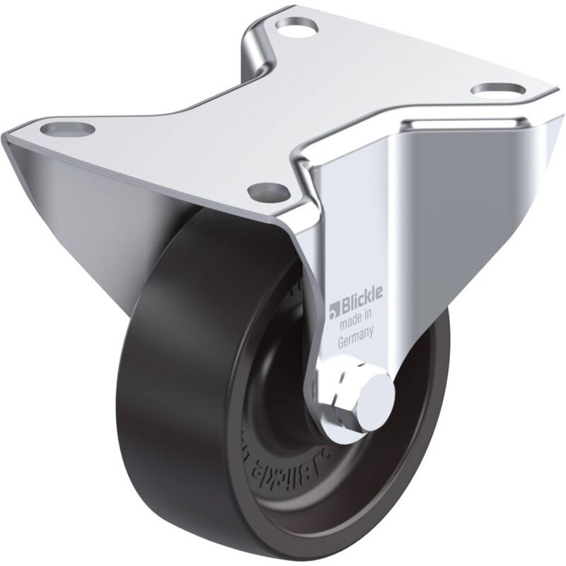 foto del prodotto blickle 607572 ruote con supporto in lamiera d acciaio resistenti al calore, con ruota termoindurente 80 mm