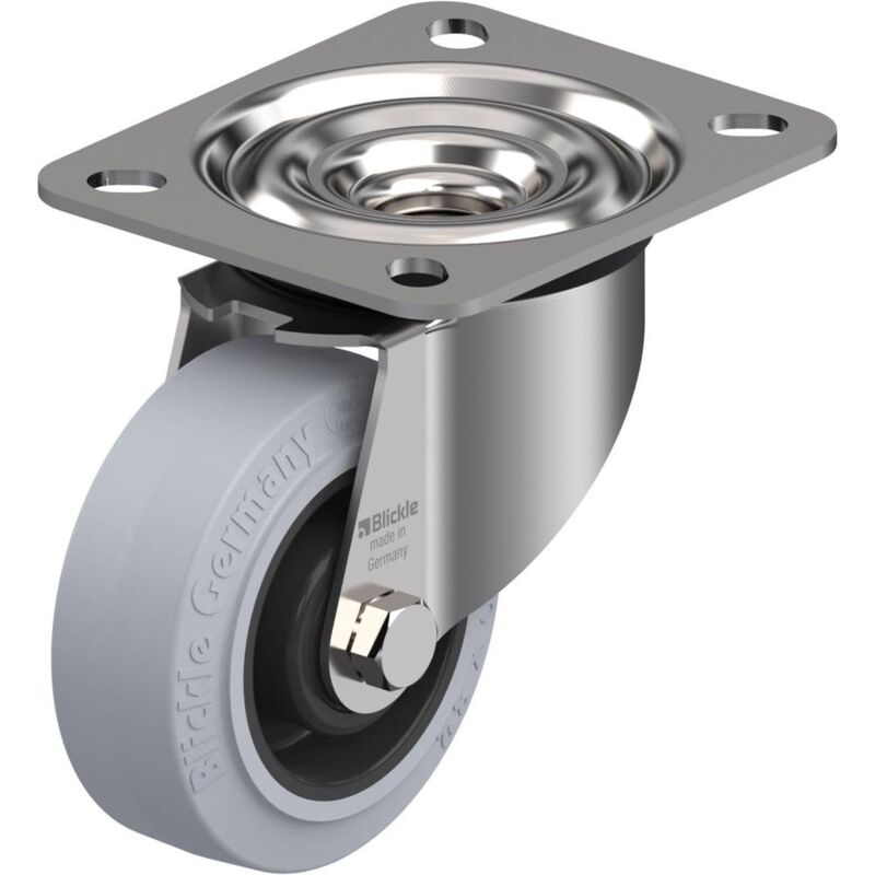 foto del prodotto blickle 611061 ruota in acciaio inox con supporto girevole e cuscinetti a rulli