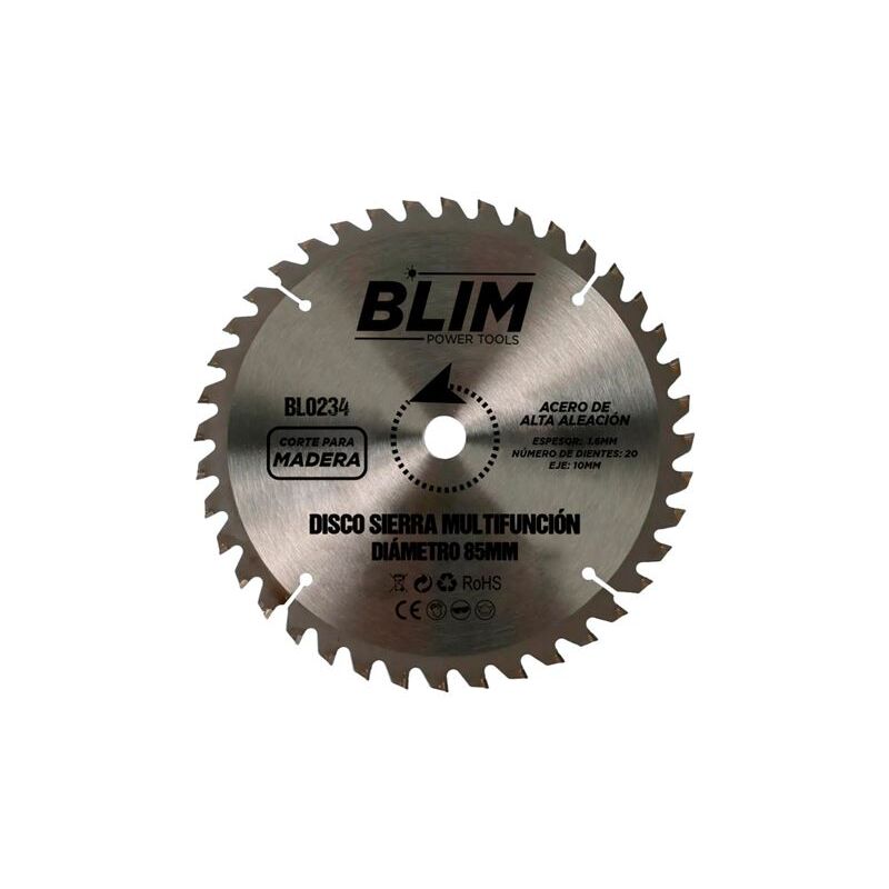 foto del prodotto blim disco da taglio per sega multifunzione 85 mm 20 denti con rivestimento in carburo di tungsteno