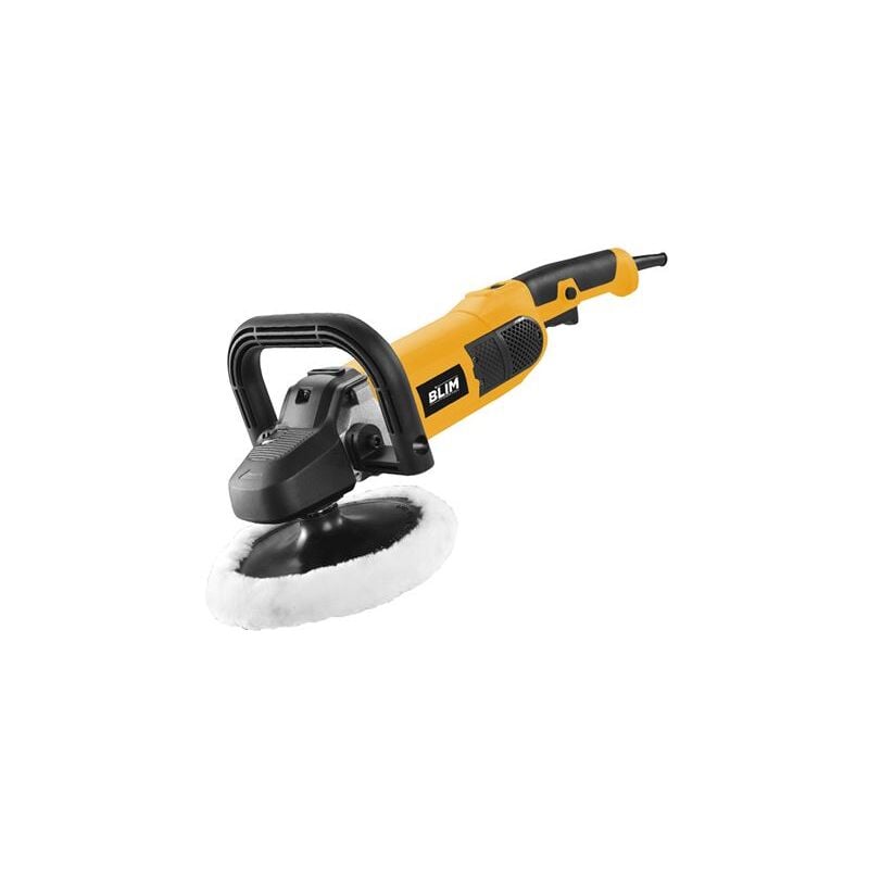 foto del prodotto blim lucidatrice 180mm potenza 1500w velocit regolabile impugnatura ergonomica include disco in lana colore giallo