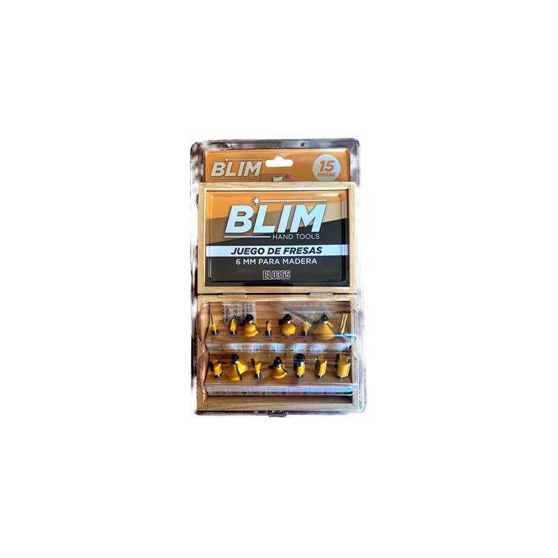 foto del prodotto blim set 15 pcs frese per legno 6mm