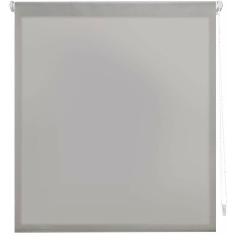 foto del prodotto blindecor aure tenda a rullo traslucida tinta unita senza perforazione argento grigio, 107 x 180 cm larghezza x altezza dimensioni del tessuto