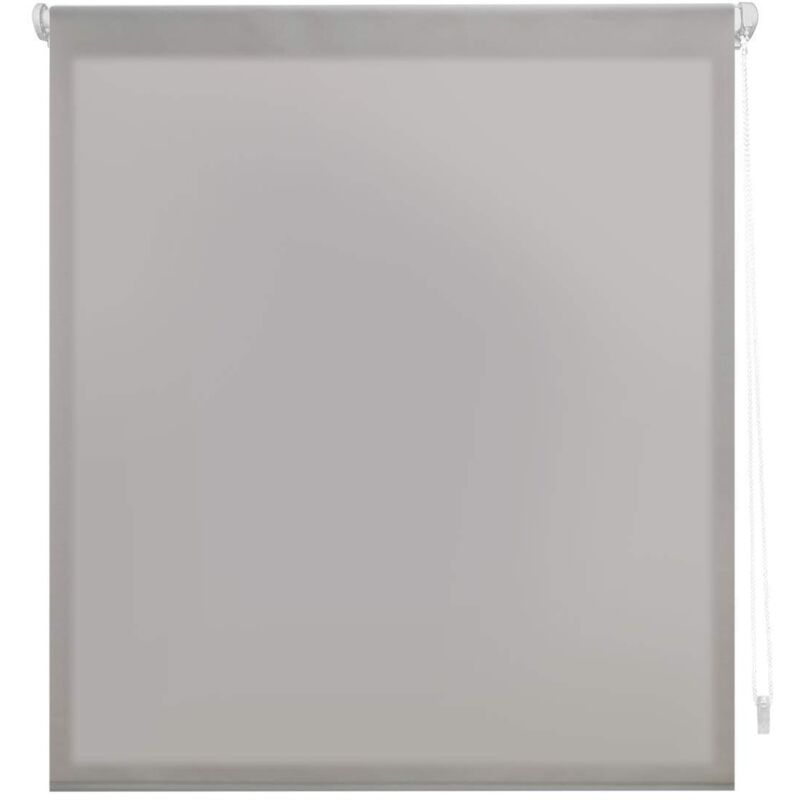 foto del prodotto blindecor aure tenda a rullo traslucida tinta unita senza perforazione argento grigio, 140 x 180 cm larghezza x altezza dimensioni del tessuto