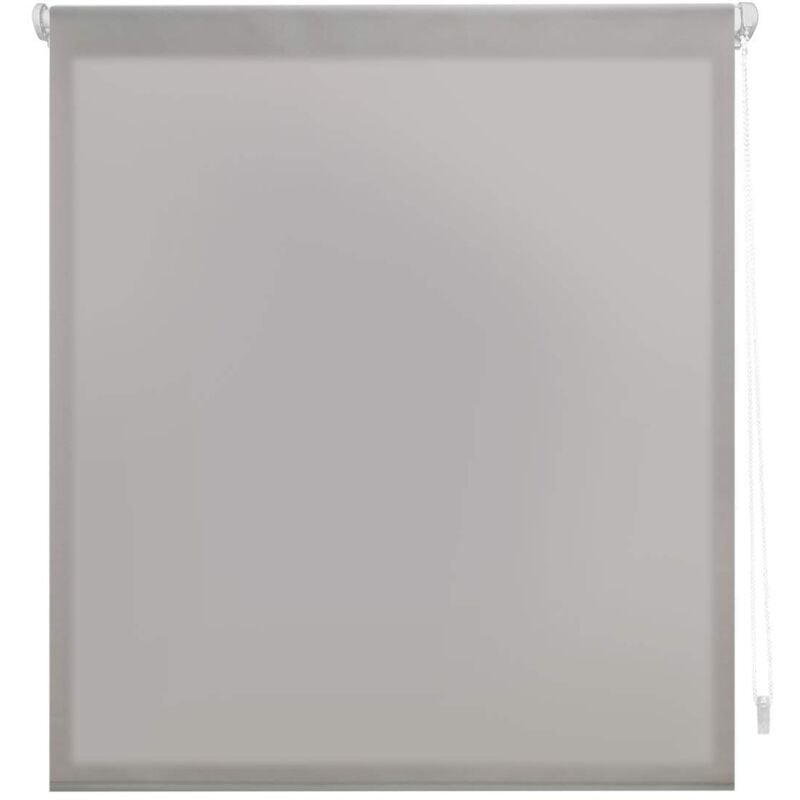 foto del prodotto blindecor aure tenda a rullo traslucida tinta unita senza perforazione argento grigio, 37 x 180 cm larghezza x altezza dimensioni del tessuto