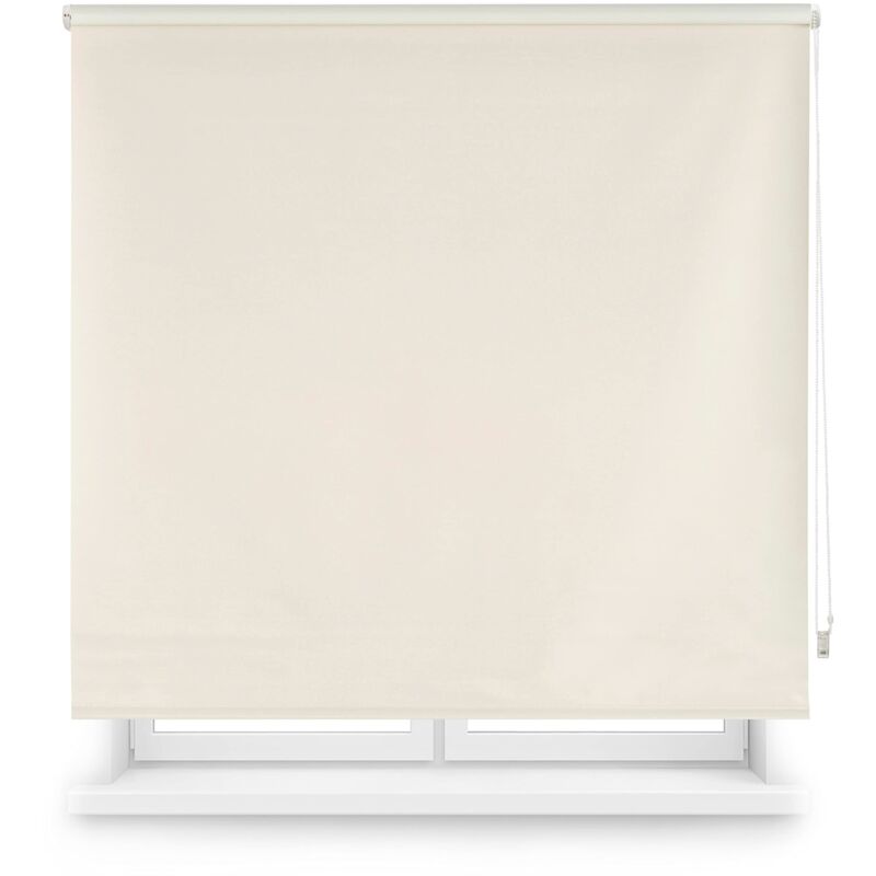 foto del prodotto blindecor draco tenda a rullo oscurante beige, 100 x 230 cm larghezza x altezza dimensioni del tessuto 97 x 225 cm. tende termiche oscuranti