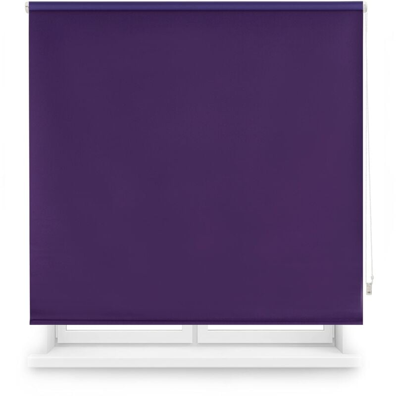 foto del prodotto blindecor draco tenda a rullo oscurante viola, 120 x 175 cm larghezza x altezza dimensioni del tessuto 117 x 170 cm. tende termiche oscuranti