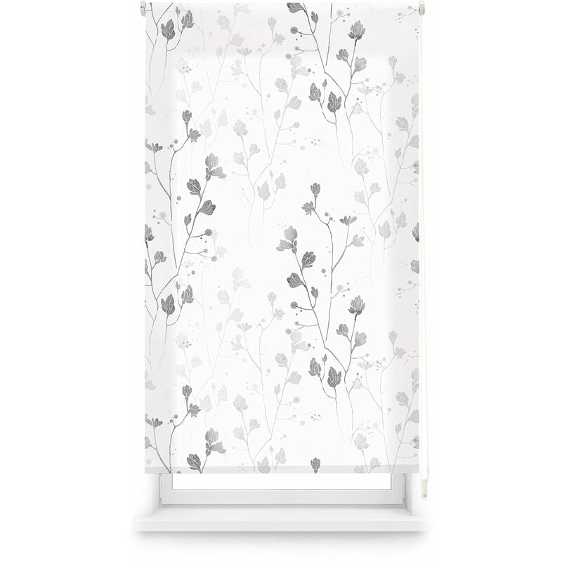 foto del prodotto blindecor - fiori tenda avvolgibile traslucida con stampa digitale modello bloom 90 x 180 cm larghezza per altezza , dimensioni del tessuto, 87 x