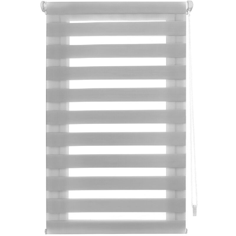foto del prodotto blindecor indus sensa attrezzi tenda a rullo a doppio strato senza perforazione colore argento grigio 60 x 220 cm larghezza x altezza dimensioni
