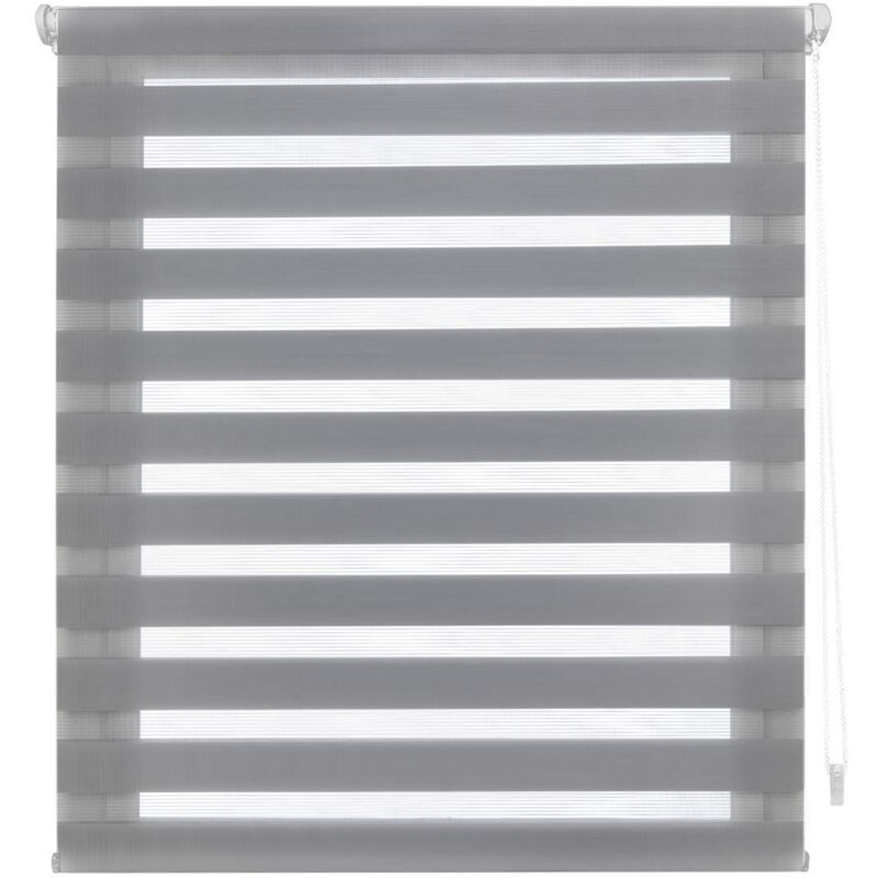foto del prodotto blindecor indus sensa attrezzi tenda a rullo a doppio strato senza perforazione colore argento grigio 62 x 180 cm larghezza x altezza dimensioni