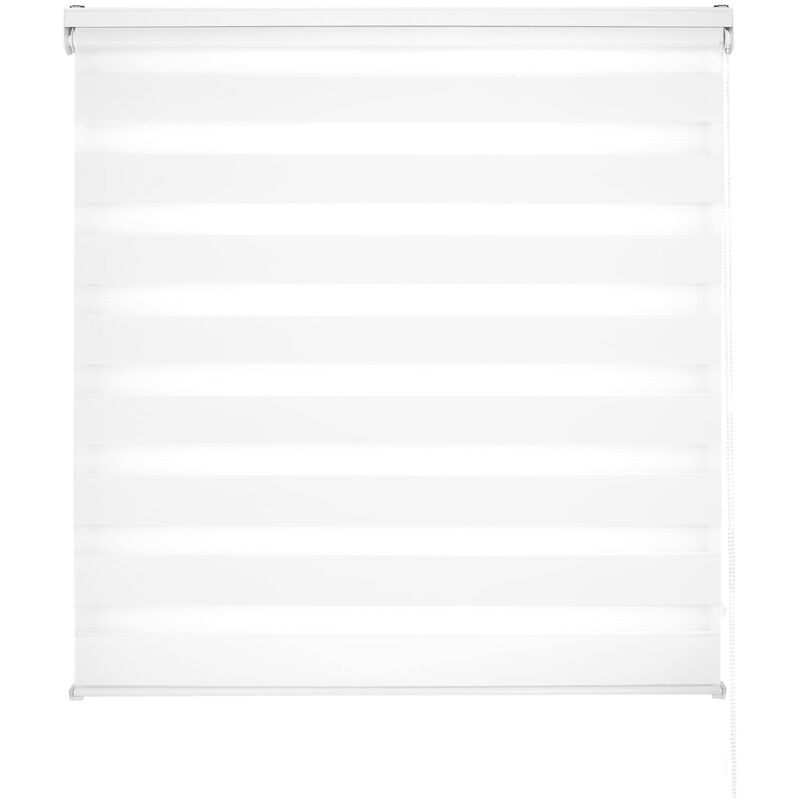 foto del prodotto blindecor lira tenda a rullo giorno e notte, colore bianco sporco, tenda per interni 100 x 250 cm larghezza x altezza dimensioni del tessuto 97 x