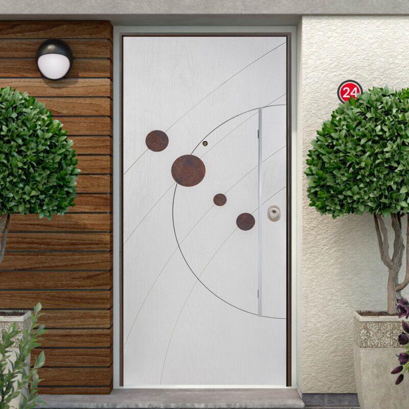 foto del prodotto blindofacile porta blindata con pannello inserti giove in vetroresina per esterno