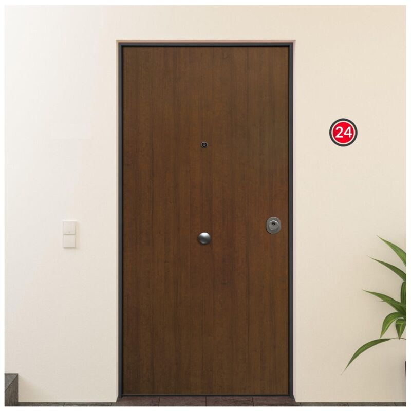 foto del prodotto blindofacile portone blindato per interno classe 4 liscio antieffrazione colore noce medio