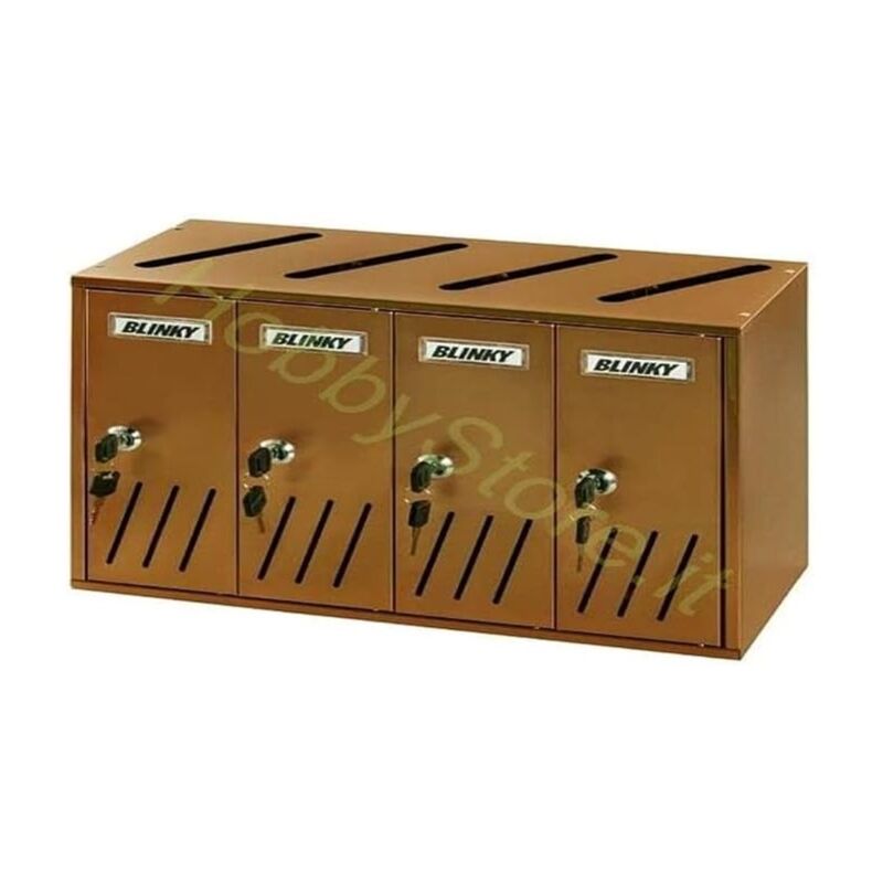 foto del prodotto blinky casellario postale mod k 4 alluminio bronzato 42x17,5x30 cm