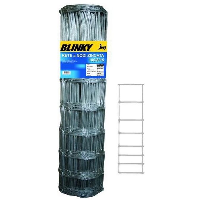foto del prodotto blinky rete zincata a nodi rotolo mt.50 120 9 15