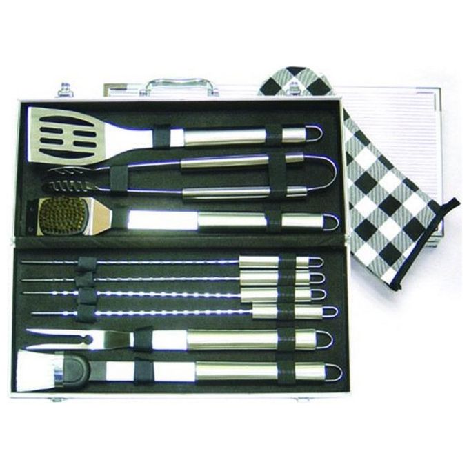 foto del prodotto blinky set per barbecue x inox set-valigia 10 pezzi