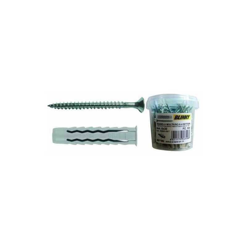 foto del prodotto blinky tasselli a settori secchio bl.50pz con vite mm. 8