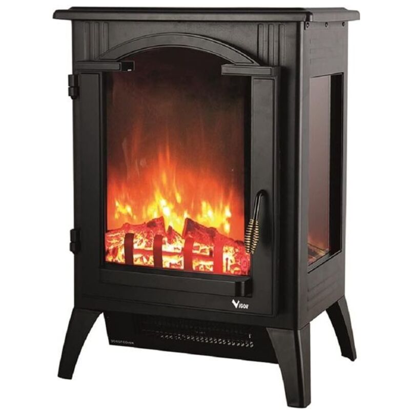 foto del prodotto blinky - vigor stufa elettrica caminetto 2000 w