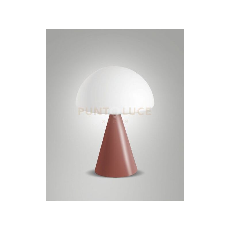 foto del prodotto blip lampada da tavolo rosso mattone a led cct 2700k 3000k 4000k 7w 500 lm dimmerabile