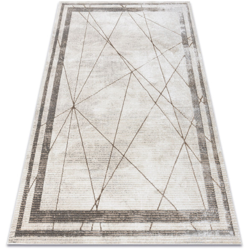 foto del prodotto bliss z201z128 tappeto crema beige cadre, geometrico, moderno, strutturale beige 80x150 cm