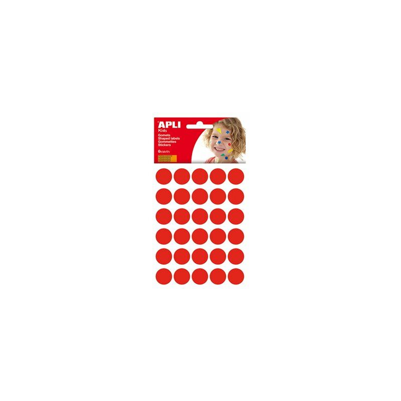 foto del prodotto blister 180 unit gometti rotondi colore rosso 20mm