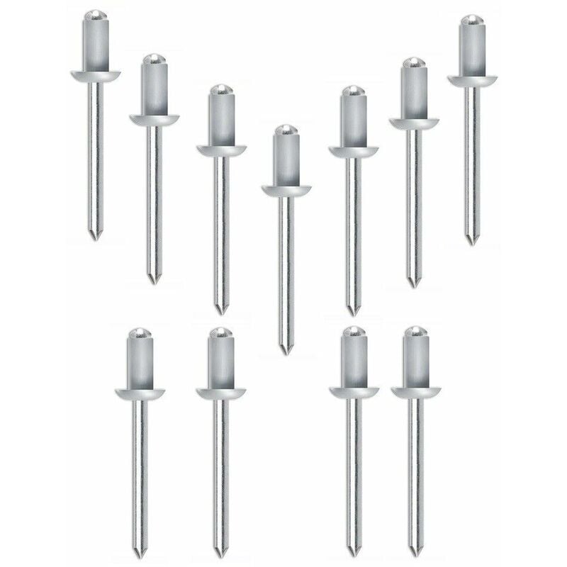 foto del prodotto blister 25 pz rivetti a strappo rivetto alluminio testa bombata d 6x12 l mm 