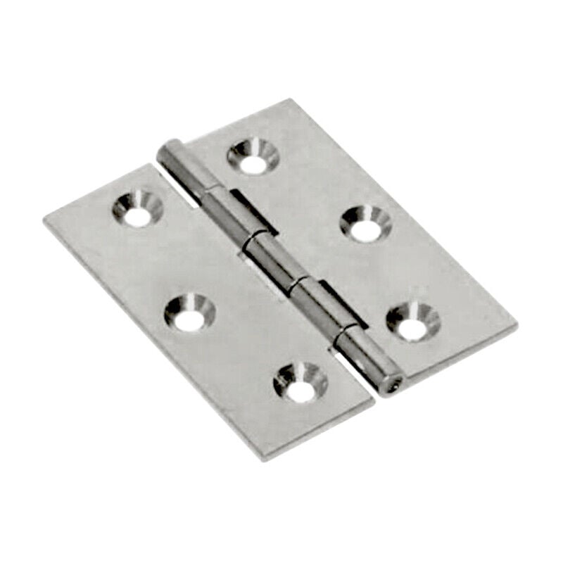 foto del prodotto blister cerniera fresata piana nichel sat 50x40 mm. 2 pezzi